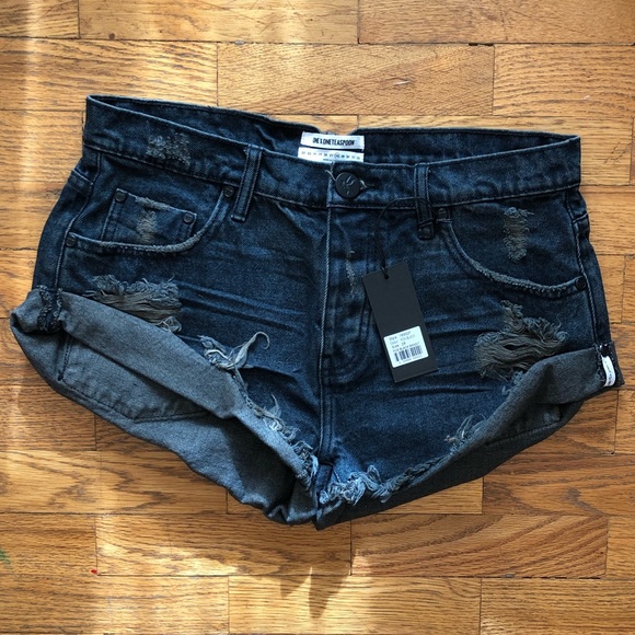 One Teaspoon Bandit Denim Cutoffs Shorts - Picture 2 of 2